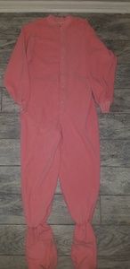 Big feet adult pink onsie with butt flap!